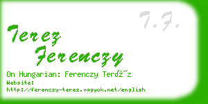 terez ferenczy business card